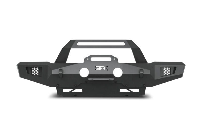 Jeep Wrangler JK Front Winch Bumper - Body Armor 4x4 - Orion Full-Width - Black - `07-`22